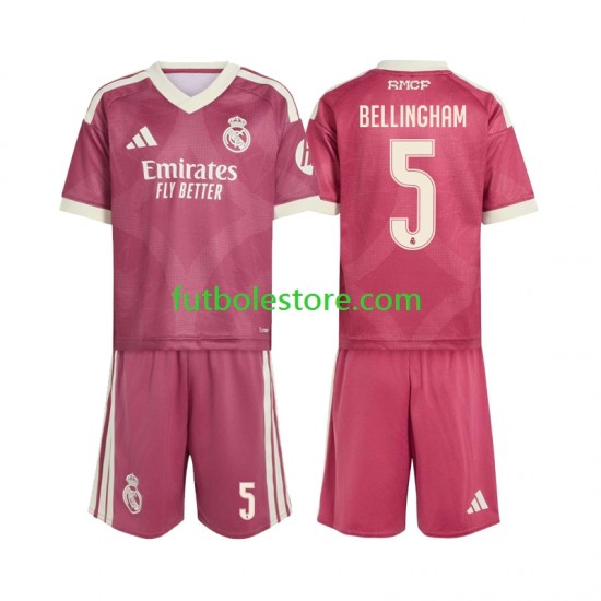 Tercera Equipación del Real Madrid Jude Bellingham 5 2026-2027 Manga Corta para Niño (Camiseta y pantalón)