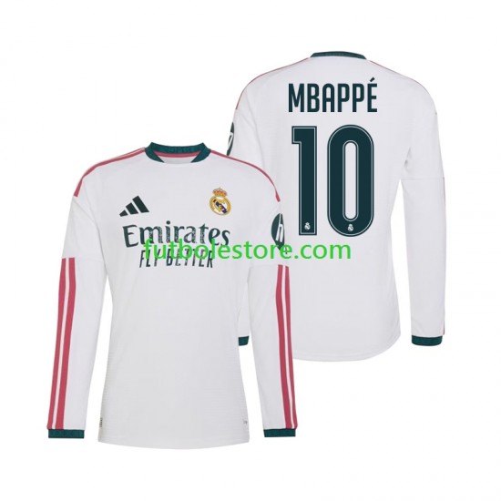 Primera Equipación del Real Madrid Kylian Mbappe 10 2026-2027 ML para Hombre