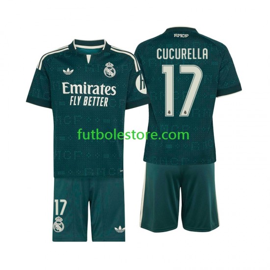 Segunda Equipación del Real Madrid Marc Cucurella 17 2026-2027 Manga Corta para Niño (Camiseta y pantalón)