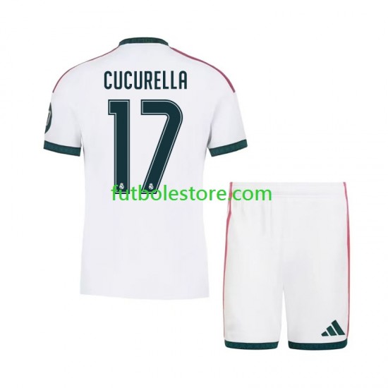 Primera Equipación del Real Madrid Marc Cucurella 17 2026-2027 Manga Corta para Niño (Camiseta y pantalón)
