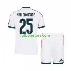 Primera Equipación del Real Madrid Yan Diomande 25 2026-2027 Manga Corta para Niño (Camiseta y pantalón)