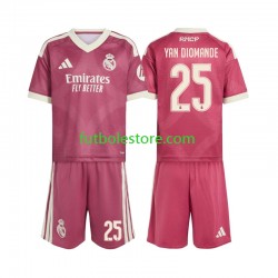 Tercera Equipación del Real Madrid Yan Diomande 25 2026-2027 Manga Corta para Niño (Camiseta y pantalón)