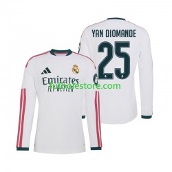 Primera Equipación del Real Madrid Yan Diomande 25 2026-2027 ML para Hombre