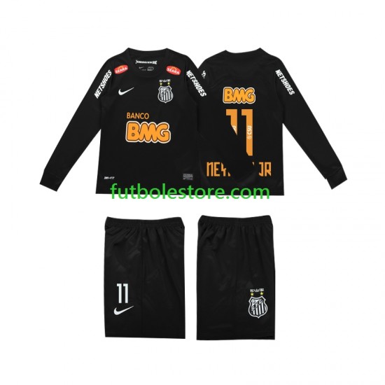 Segunda Equipación del Santos NEYMAR JR 11 Retro Classic 2012 2013 ML para Niño (Camiseta y pantalón)