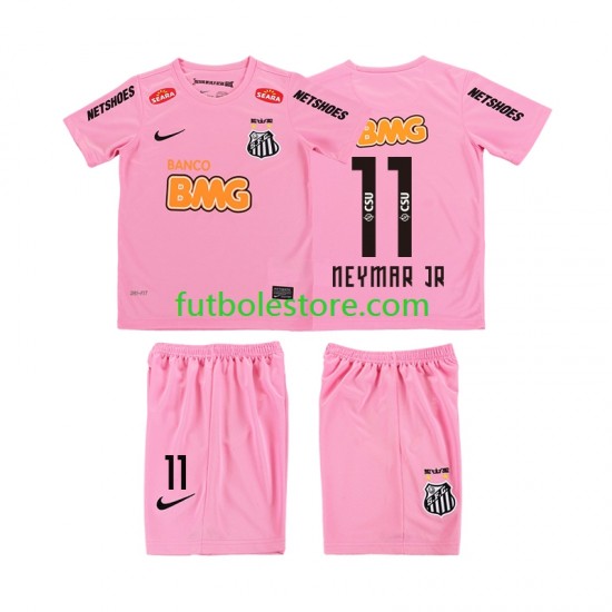 Cuarta Equipación del Santos Neymar JR 11 Retro 2012 2013 Manga Corta para Niño (Camiseta y pantalón)