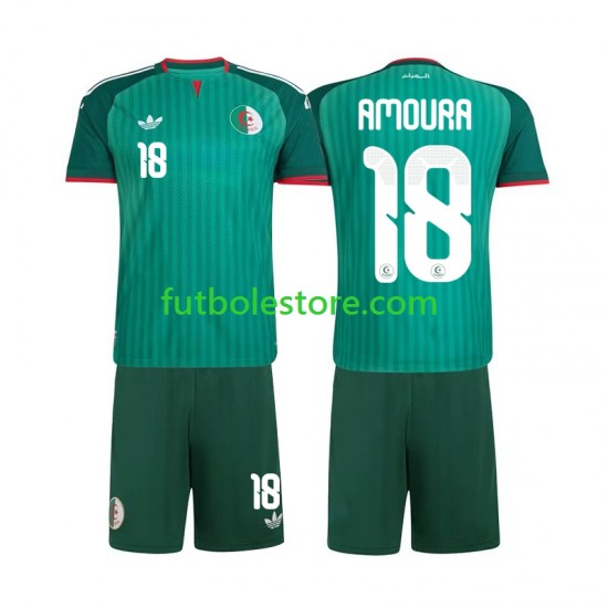 Segunda Equipación del Argelia Mohamed Amoura 18 2026 Manga Corta para Niño (Camiseta y pantalón)