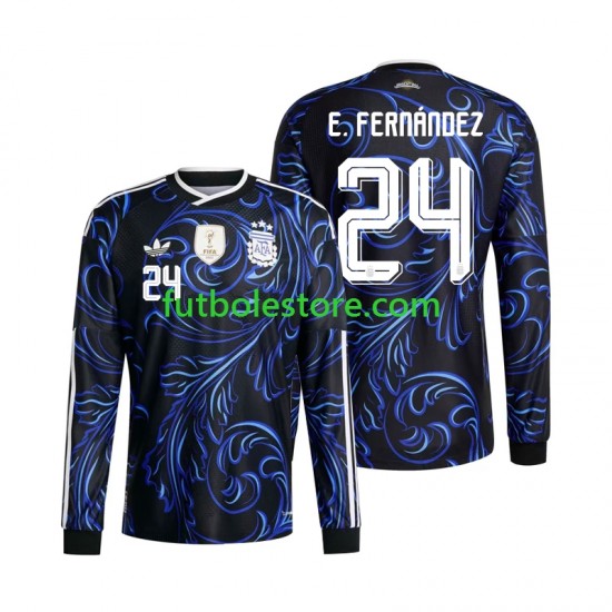 Segunda Equipación del Argentina Enzo Fernandez 24 World Cup 2026 ML para Hombre