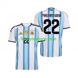 Primera Equipación del Argentina Franco Mastantuono 22 World Cup 2026 Manga Corta para Hombre