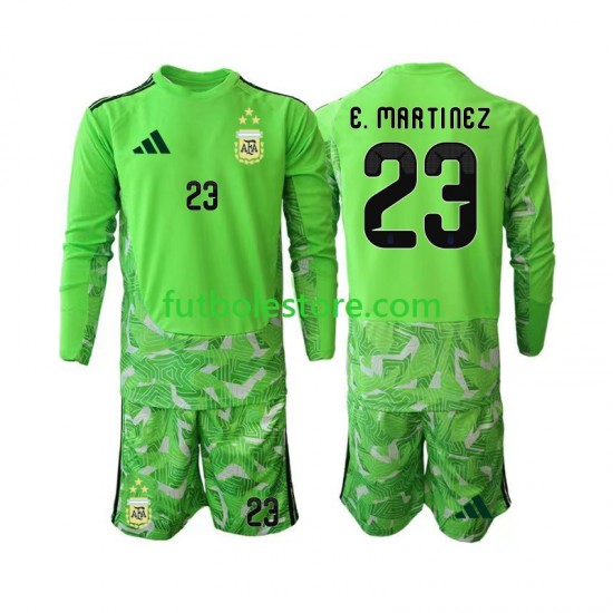 Tercera Equipación del Argentina Portero Emiliano Martinez 23 World Cup 2026 ML para Niño (Camiseta y pantalón)