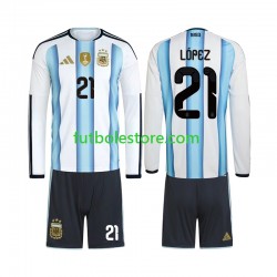 Primera Equipación del Argentina Jose Manuel Lopez 21 World Cup 2026 ML para Niño (Camiseta y pantalón)