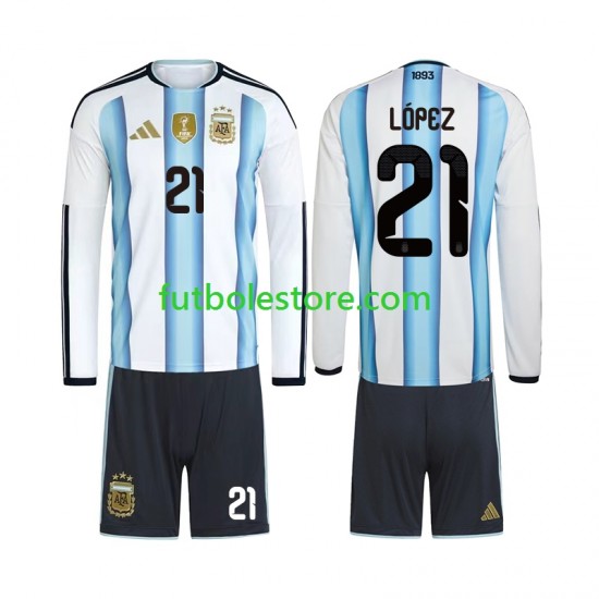 Primera Equipación del Argentina Jose Manuel Lopez 21 World Cup 2026 ML para Niño (Camiseta y pantalón)