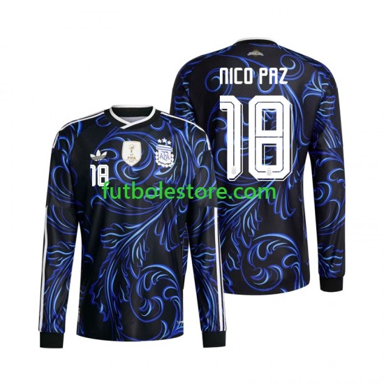 Segunda Equipación del Argentina Nico Paz 18 World Cup 2026 ML para Hombre