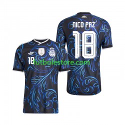Segunda Equipación del Argentina Nico Paz 18 World Cup 2026 Manga Corta para Hombre