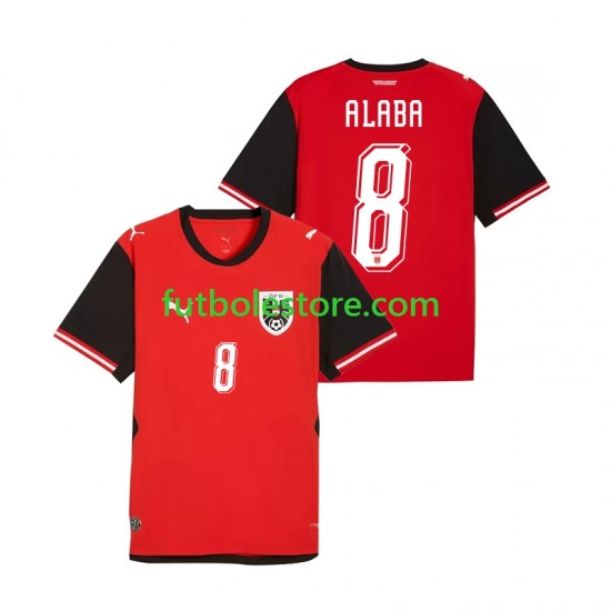 Primera Equipación del Austria David Alaba 8 World Cup 2026 Manga Corta para Hombre