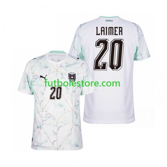 Segunda Equipación del Austria Konrad Laimer 20 World Cup 2026 Manga Corta para Hombre