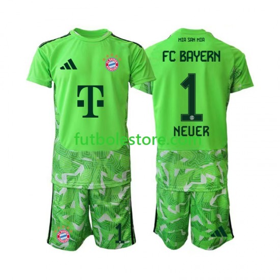 Primera Equipación del Bayern de Múnich Portero Manuel Neuer 1 2026-2027 Manga Corta para Niño (Camiseta y pantalón)