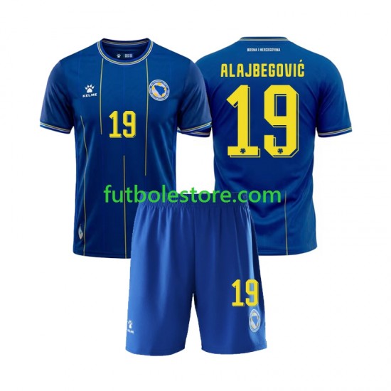 Primera Equipación del Bosnia y Herzegovina Kerim Alajbegovic 19 World Cup 2026 Manga Corta para Niño (Camiseta y pantalón)