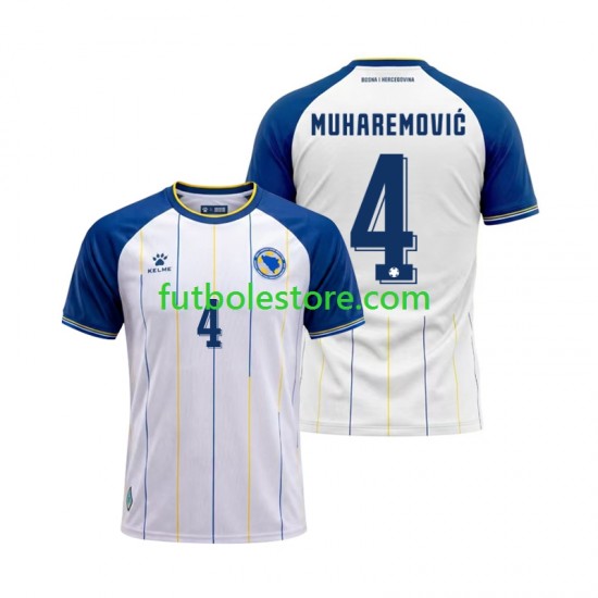 Segunda Equipación del Bosnia y Herzegovina Tarik Muharemovic 4 World Cup 2026 Manga Corta para Hombre