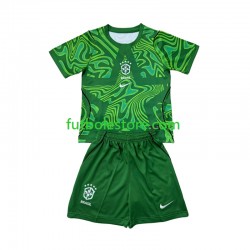 Segunda Equipación del Brasil Portero World Cup 2026 Manga Corta para Niño (Camiseta y pantalón)