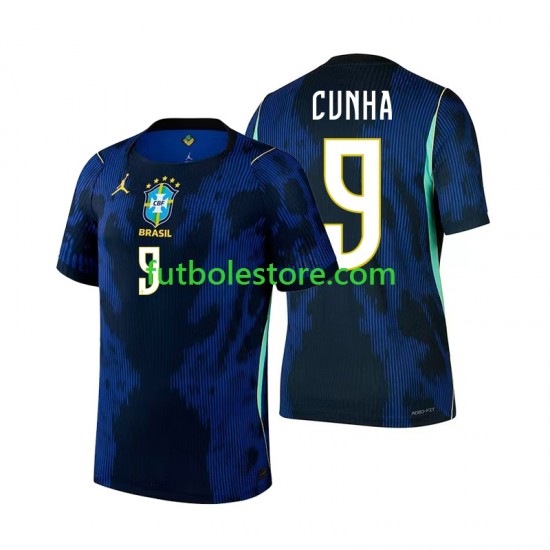 Segunda Equipación del Brasil Matheus Cunha 9 World Cup 2026 Manga Corta para Hombre