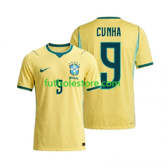 Primera Equipación del Brasil Matheus Cunha 9 World Cup 2026 Manga Corta para Hombre