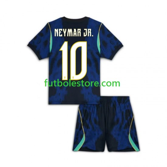 Segunda Equipación del Brasil Neymar JR 10 World Cup 2026 Manga Corta para Niño (Camiseta y pantalón)