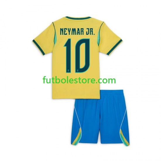 Primera Equipación del Brasil Neymar JR 10 World Cup 2026 Manga Corta para Niño (Camiseta y pantalón)