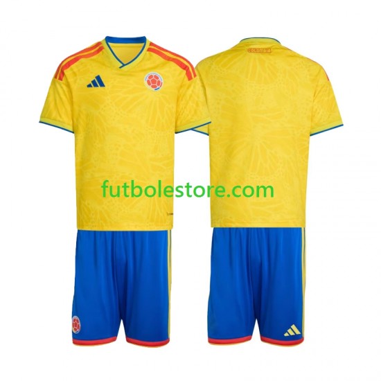Primera Equipación del Colombia World Cup 2026 Manga Corta para Niño (Camiseta y pantalón)