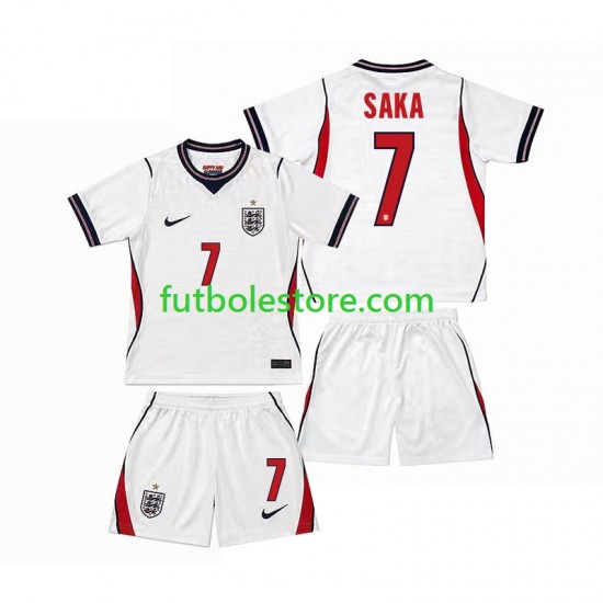 Primera Equipación del Inglaterra Bukayo Saka 7 World Cup 2026 Manga Corta para Niño (Camiseta y pantalón)