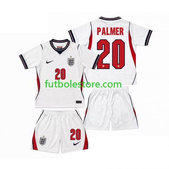 Primera Equipación del Inglaterra Cole Palmer 20 World Cup 2026 Manga Corta para Niño (Camiseta y pantalón)