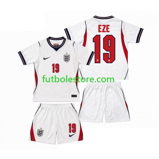 Primera Equipación del Inglaterra Eberechi Eze 19 World Cup 2026 Manga Corta para Niño (Camiseta y pantalón)