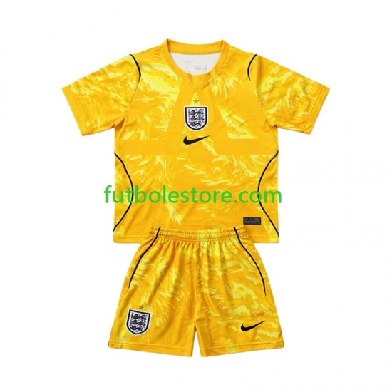 Cuarta Equipación del Inglaterra Portero World Cup 2026 Manga Corta para Niño (Camiseta y pantalón)