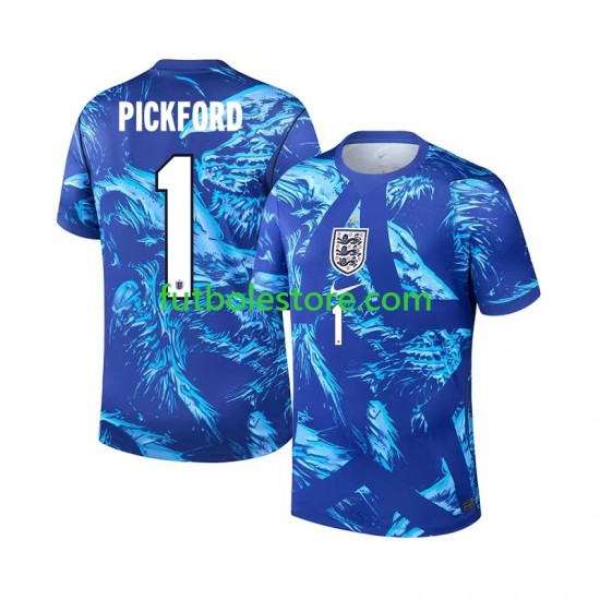Tercera Equipación del Inglaterra Portero Jordan Pickford 1 World Cup 2026 Manga Corta para Hombre