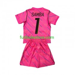 Segunda Equipación del Francia Portero Brice Samba 1 World Cup 2026 Manga Corta para Niño (Camiseta y pantalón)
