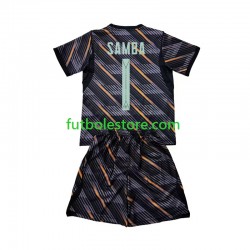 Primera Equipación del Francia Portero Brice Samba 1 World Cup 2026 Manga Corta para Niño (Camiseta y pantalón)