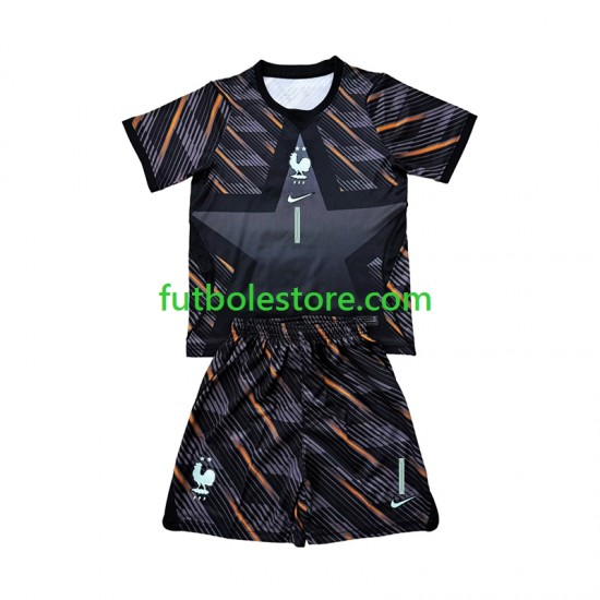 Primera Equipación del Francia Portero Brice Samba 1 World Cup 2026 Manga Corta para Niño (Camiseta y pantalón)