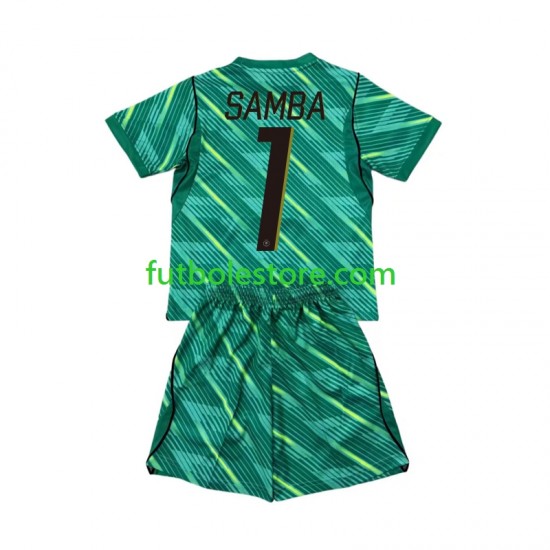 Tercera Equipación del Francia Portero Brice Samba 1 World Cup 2026 Manga Corta para Niño (Camiseta y pantalón)