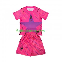 Segunda Equipación del Francia Portero World Cup 2026 Manga Corta para Niño (Camiseta y pantalón)