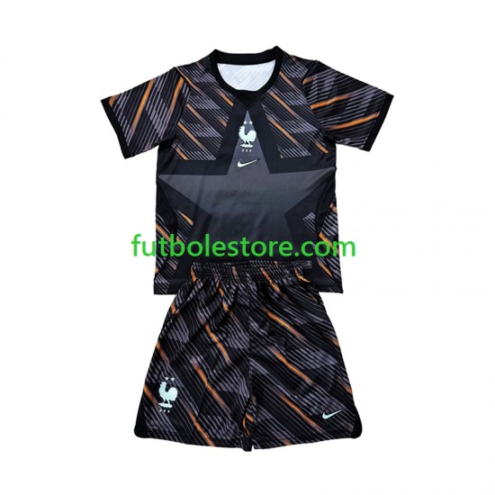 Primera Equipación del Francia Portero World Cup 2026 Manga Corta para Niño (Camiseta y pantalón)