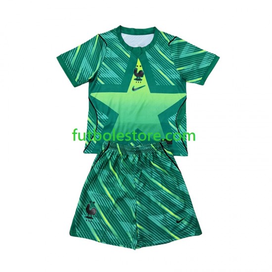 Tercera Equipación del Francia Portero World Cup 2026 Manga Corta para Niño (Camiseta y pantalón)