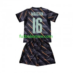 Primera Equipación del Francia Portero Mike Maignan 16 World Cup 2026 Manga Corta para Niño (Camiseta y pantalón)