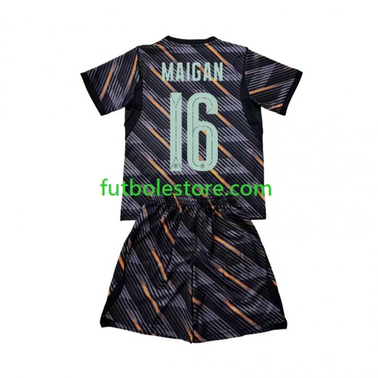 Primera Equipación del Francia Portero Mike Maignan 16 World Cup 2026 Manga Corta para Niño (Camiseta y pantalón)