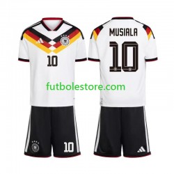 Primera Equipación del Alemania Jamal Musiala 10 World Cup 2026 Manga Corta para Niño (Camiseta y pantalón)