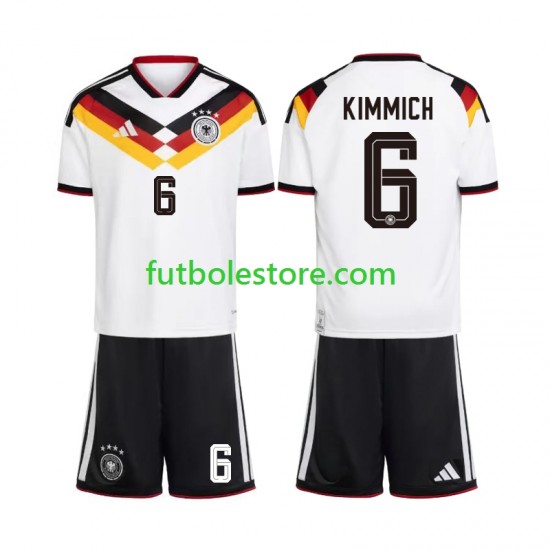 Primera Equipación del Alemania Joshua Kimmich 6 World Cup 2026 Manga Corta para Niño (Camiseta y pantalón)