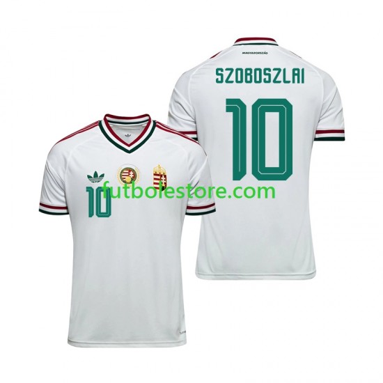 Segunda Equipación del Hungría Dominik Szoboszlai 10 World Cup 2026 Manga Corta para Hombre