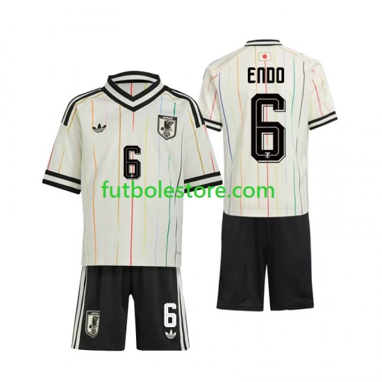 Segunda Equipación del Japón Wataru Endo 6 World Cup 2026 Manga Corta para Niño (Camiseta y pantalón)