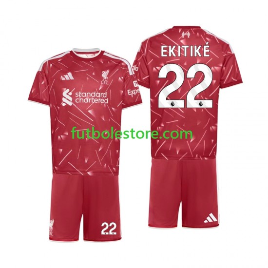 Primera Equipación del Liverpool Hugo Ekitike 22 2026-2027 Manga Corta para Niño (Camiseta y pantalón)