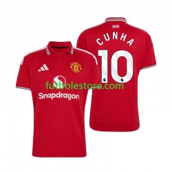 Primera Equipación del Manchester United Matheus Cunha 10 2026-2027 Manga Corta para Hombre