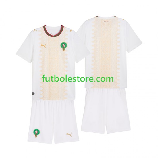 Segunda Equipación del Marruecos 2026 Manga Corta para Niño (Camiseta y pantalón)