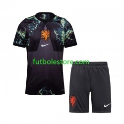 Segunda Equipación del Países Bajos Portero World Cup 2026 Manga Corta para Niño (Camiseta y pantalón)